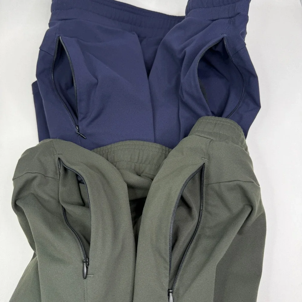 Public Rec Men 34x30 All Day Every Day Pants Navy Blue Olive Green Zipper Pocket